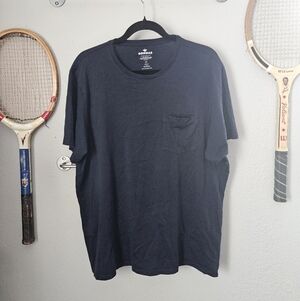 Bombas Men’s 100% Pima Cotton Crew T-Shirt - Black XL